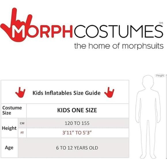 Morph Kids Alien Costume, Blow Up Inflatable Alien Costumes for Boys, Halloween - Picture 6 of 7